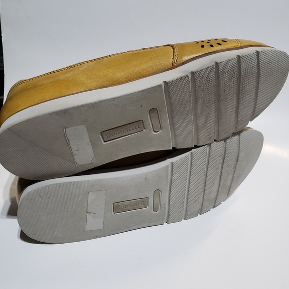 Cobb Hill Laci gore slip on leather trainers shoes yellow women's size 9 - Picture 9 of 11
